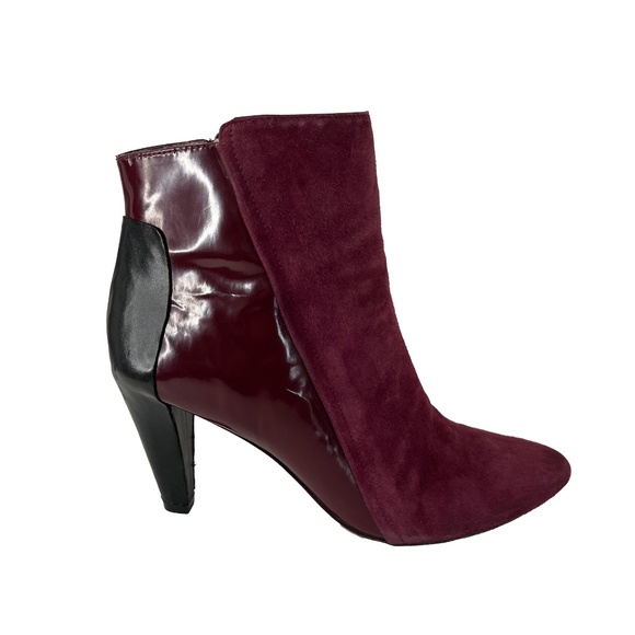 Suede & Patent Leather Booties - Picture 2 of 13